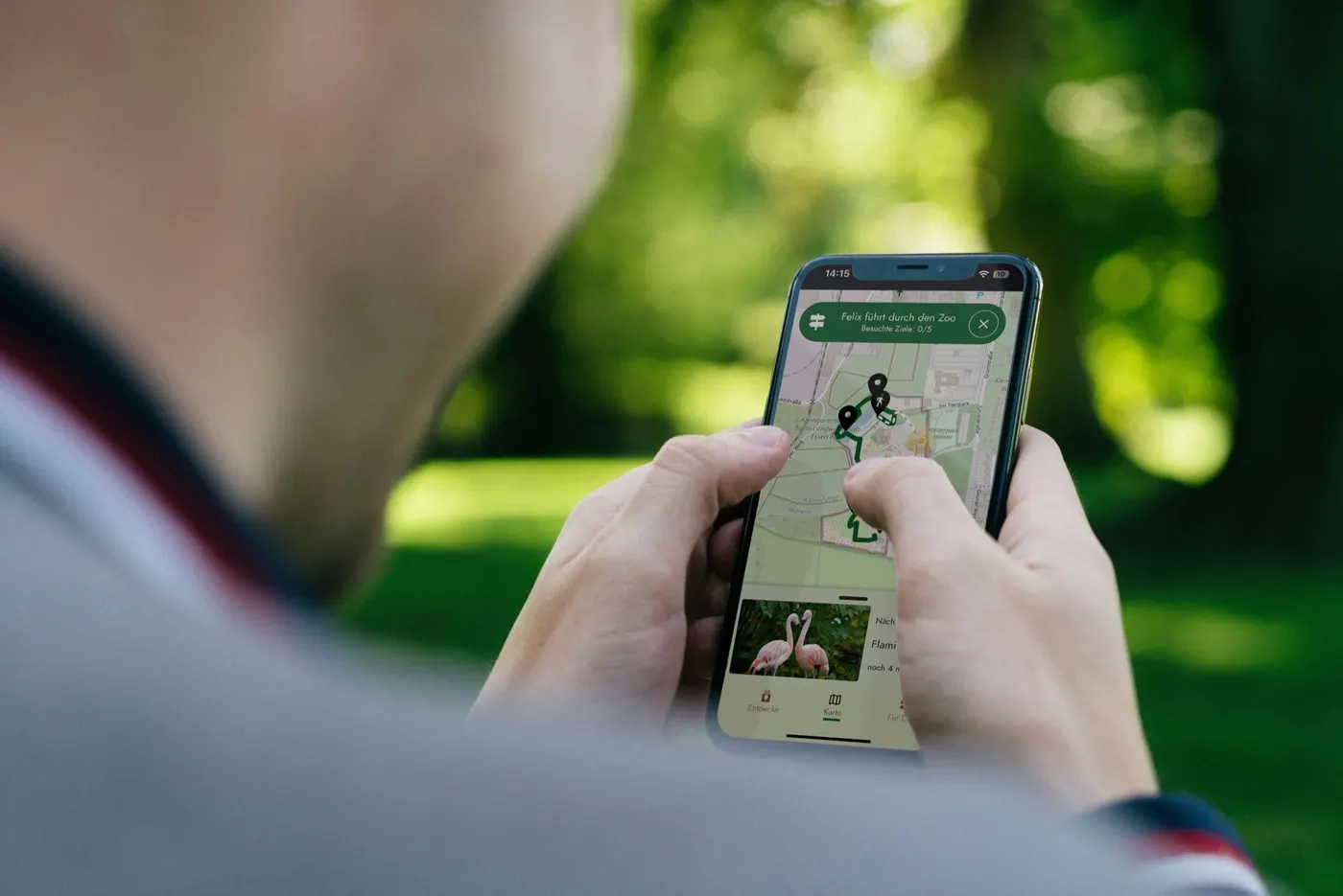 StadtQUEST App im realen Einsatz auf einem Smartphone